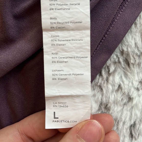 Fabletics Plum Long Sleeve Shirt - Picture 5 of 7